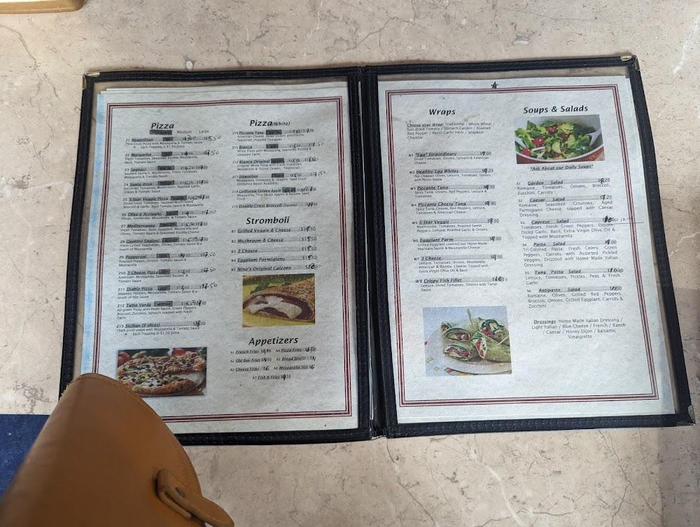Nina's Five Star Pizza Menu image 3